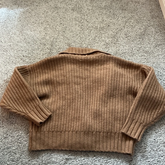 Anthropologie Tan Ribbed Cardigan - Picture 9 of 9
